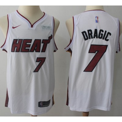 Nike Miami Heat #7 Goran Dragic White NBA Swingman Association Edition Jersey Men's